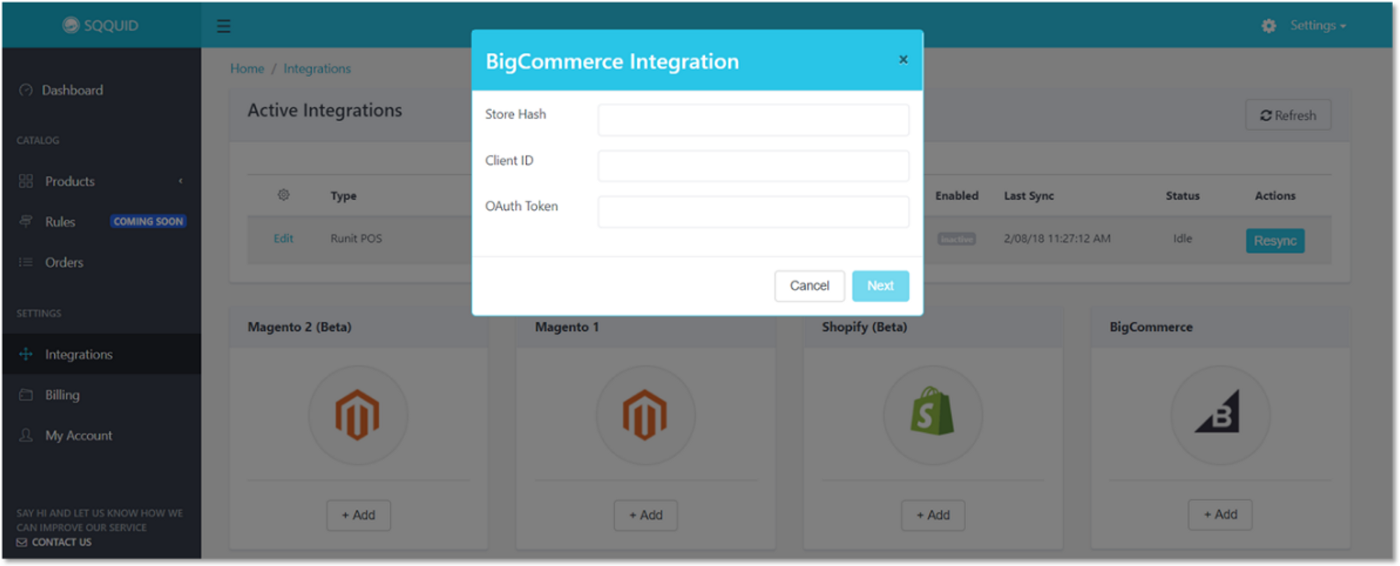 Bigcommerce integration is now available on SQQUID